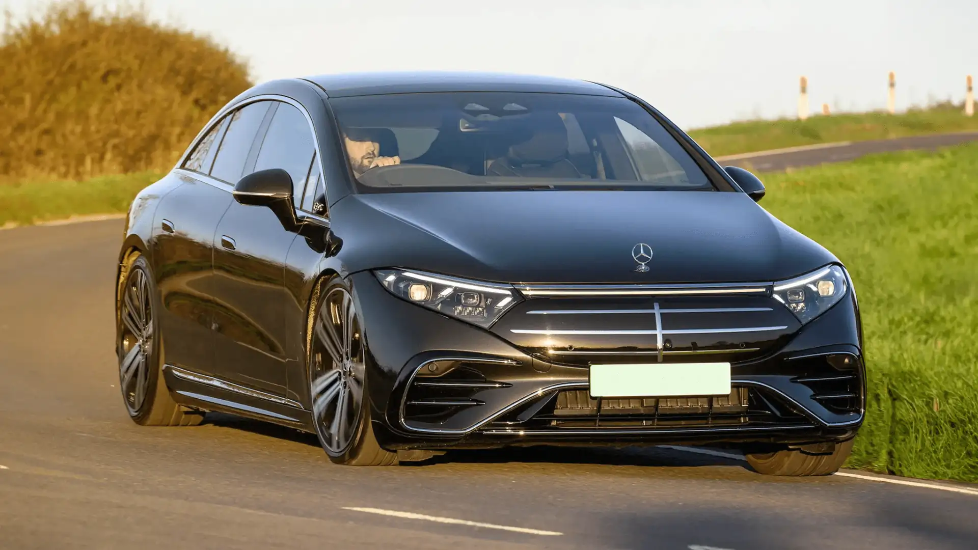 Mercedes-Benz EQS luxury electric sedan for Swiss airport transfers
